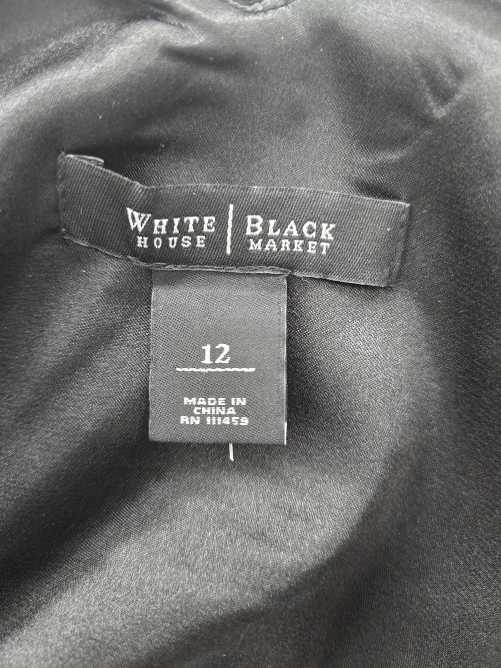 White House Black Market Black Sleeveless Mini Dress with Satin Diagonal Straps - Picture 2 of 6